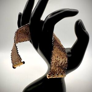 New Stunning Gold & Sterling Silver Beaded Handmade Thin Bracelet, Excel Cond